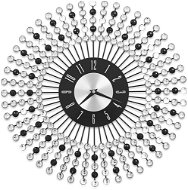 Nástenné hodiny kovové 43 cm čierne - Nástenné hodiny