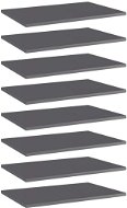 Additional shelves 8 pcs grey high gloss 60x40x1,5 cm chipboard 805265 - Shelf