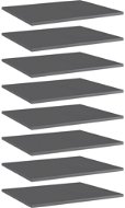 Additional shelves 8 pcs grey high gloss 60x50x1,5 cm chipboard 805281 - Shelf