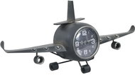 Airplane Clock Grey 41 x 8 x 17cm Metal - Wall Clock
