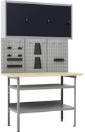Work desk with three wall panels and one cabinet 3053436 - Workbench