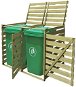 Shelter for two 240 l bins impregnated wood 42270 - Bin Shed