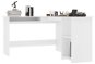 Písací stôl Rohový písací stôl biely 120 × 140 × 75 cm drevotrieska 800747 - Psací stůl
