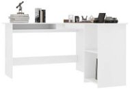 Rohový psací stůl bílý 120 x 140 x 75 cm dřevotříska 800747 - Psací stůl