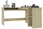 Písací stôl Rohový písací stôl dub sonoma 120 × 140 × 75 cm drevotrieska 800750 - Psací stůl