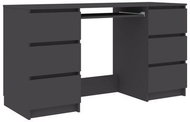 Writing desk grey 140 x 50 x 77 cm chipboard 800812 - Writing Desk
