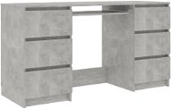 Psací stůl betonově šedý 140 x 50 x 77 cm dřevotříska 800814 - Psací stůl