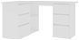 Rohový psací stůl bílý 145 x 100 x 76 cm dřevotříska 801089 - Psací stůl