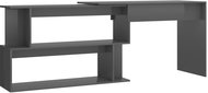 Corner desk grey 200 x 50 x 76 cm chipboard 801100 - Writing Desk