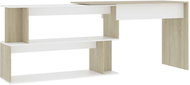 Corner desk white oak sonoma 200 x 50 x 76 cm chipboard 801103 - Writing Desk