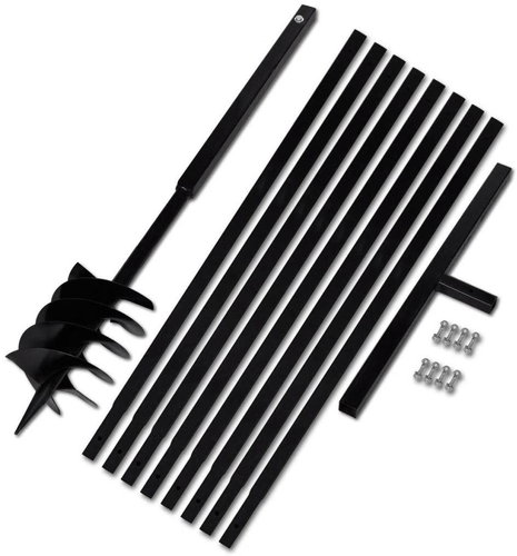 Earth drill with handle 180 mm, with attachments 9 m, steel 270532 - Auger Bit - Main image