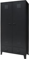 Industrial style metal cabinet 90 x 40 x 180 cm black 245961 - Wardrobe