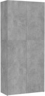 Storage cabinet concrete grey 80 x 35,5 x 180 cm chipboard 800004 - Wardrobe