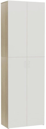 SHUMEE 60 x 32 x 190 cm chipboard, white and sonoma oak - Office Drawer - Main image