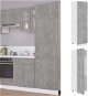 Shumee Kitchen cabinet for built-in fridge 802542 concrete grey - Cupboard
