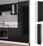 Shumee Kitchen cabinet for built-in fridge 802544 black with gloss - Cupboard