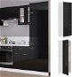 Shumee Kitchen cabinet for built-in fridge 802544 black with gloss - Cupboard
