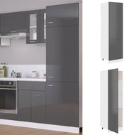 Shumee Kitchen cabinet for built-in fridge 802545 grey with gloss - Cupboard