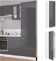 Shumee Kitchen cabinet for built-in fridge 802545 grey with gloss - Cupboard