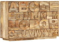Cabinet Alphabet with 6 drawers 120x35x79 cm solid mangrove 247712 - Cabinet