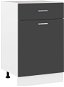 Shumee Lower kitchen cabinet with drawer 801222 grey - Cupboard