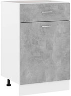 Shumee Lower kitchen cabinet with drawer 801224 concrete grey - Cupboard