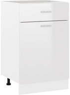 Shumee Lower kitchen cabinet with drawer 801225 white high gloss - Cupboard