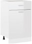 Shumee Lower kitchen cabinet with drawer 801225 white high gloss - Cupboard