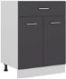 Shumee Lower kitchen cabinet with drawer 801230 grey - Cupboard