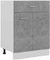 Shumee Lower kitchen cabinet with drawer 801232 concrete grey - Cupboard