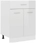 Shumee Lower kitchen cabinet with drawer 801233 white high gloss - Cupboard