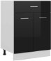 Shumee Lower kitchen cabinet with drawer 801234 black high gloss - Cupboard