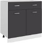 Shumee Lower kitchen cabinet with drawer 801238 grey - Cupboard
