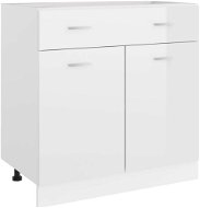 Shumee Spodní kuchyňská skříňka se zásuvkou 801241 bílá vysoký lesk - Kuchyňská skříňka