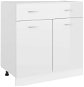Shumee Lower kitchen cabinet with drawer 801241 white high gloss - Cupboard