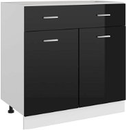 Shumee Spodní kuchyňská skříňka se zásuvkou 801242 černá vysoký lesk - Kuchyňská skříňka