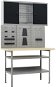 Work desk with three wall panels and one cabinet - Workbench