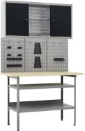 Work desk with three wall panels and one cabinet - Workbench