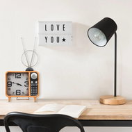 Iron and MDF table clock - Clock