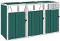Triple bin shelter 213 x 81 x 121 cm steel - Door Canopy