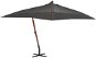 Cantilever parasol with wooden pole 400 x 300 cm - Sun Umbrella