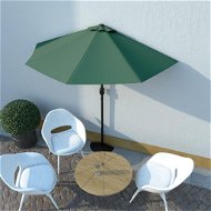 Parasol for balcony aluminium pole 270 x 135 cm semicircle - Sun Umbrella