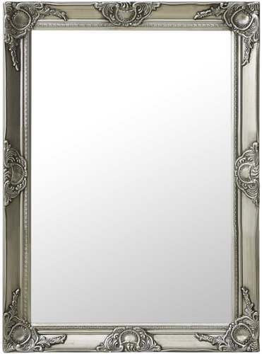Nástěnné zrcadlo barokní styl 60 x 80 cm stříbrné - Mirror - Main image