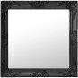 Nástěnné zrcadlo barokní styl 60 x 60 cm černé - Zrcadlo