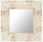 Zrcadlo bílé 50 x 50 cm masivní mangovníkové dřevo - Zrcadlo