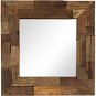 Zrcadlo masivní recyklované dřevo 50 x 50 cm - Zrcadlo