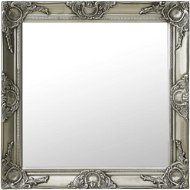 Nástenné zrkadlo barokový štýl 60 x 60 cm strieborné - Zrkadlo