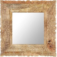 Zrcadlo 50 x 50 cm masivní mangovníkové dřevo - Zrcadlo