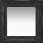 Nástěnné zrcadlo barokní styl 40 x 40 cm černé - Zrcadlo