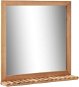 Kúpeľňové zrkadlo 60 x 12 x 62 cm masívne orechové drevo - Zrkadlo